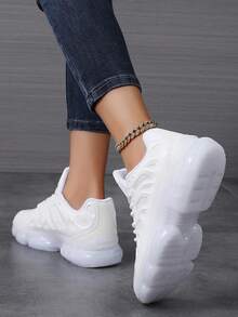 Unisex Casual Retro Sports Training Shoes, Casual Sports Skateboard Shoes For Students, Women Sneakers Outdoor Running Shoes - White - View 3