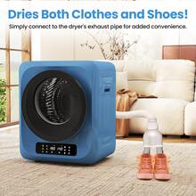 Robsivo Portable Clothes Dryer, 120V 850W Electric Compact Laundry Dryer With 6 Drying Modes, LED Touch Panel, Stainless Steel Tub For Apartments, Home, Dorms, RVs (Blue) - US B Type Plug(110-127V) - View 9