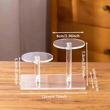 Acrylic Round Transparent Jewelry Display Stand, Perfume Stone Model Showcase, Jewelry & Cosmetics Storage Rack - Multicolor - View 22