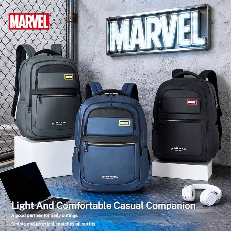 Disney 迪士尼简约休闲轻便大容量高品质背包，防水，适合初高中学生 - A - 查看 1