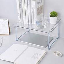 jjyOsuner Mesa plegable de acrilico transparente moderna mesa auxiliar plegable con diseño elegante para dormitorios salas de estudio sala de estarMesa plegable - Transparente - Ver 7