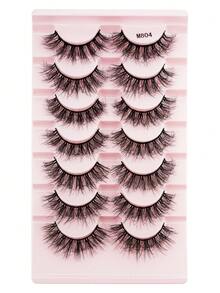 7对猫眼假睫毛，自然短款蓬松卷翘睫毛，适合女生日常妆容和通勤。 - 自然短款 - 查看 2