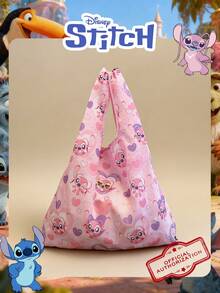 Disney 1 Pc Officially Licensed Stitch Pattern Storage Bag High-Capacity Foldable Tote Bag Portable Storage Bag Lightweight Shopping Bag Official Licensed - Verifiable For Lady/Girls/Teens/Students For Daily/Outing/Shopping/Valentine's Day - Multicolor - View 13