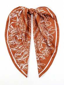 1pc Bandana Cashew Print Scarf, Shawl, Neck Wrap, Headband For Women - Multicolor - View 8