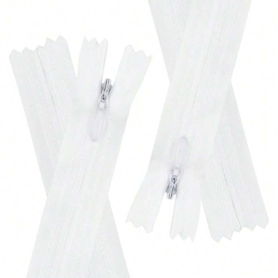 40pcs 21.5 Inch Nylon Invisible Zippers Bulk Zippers Supplies For Tailor Sewing Crafts Clothes Sewing DIY Crafter's Special White - trắng - Xem 1