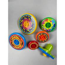 一套旋转陀螺玩具，旋转玩具，旋转陀螺游戏，旋转陀螺玩具，儿童派对用品，儿童生日礼物，圣诞礼物（部分配件、贴纸图案和颜色随机，且由于手工测量可能存在轻微尺寸误差） - 彩色 - 查看 10