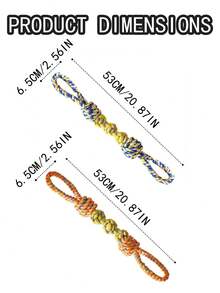 Tug-Of-War Interactive Toys, Durable And Teeth-Cleaning Chew Rope, Pet-Specific Chew Rope For Teeth Grinding, Pet Teeth-Cleaning Toys, Energy-Consuming Rope Toys, Anti-Destruction Toys, Dog Rope Toys, Durable Dog Toys, Dog Teeth-Cleaning Rope Knots - Multicolor - View 2