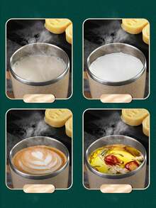 2个装不锈钢双层保温牛奶咖啡早餐杯 - 彩色 - 查看 5