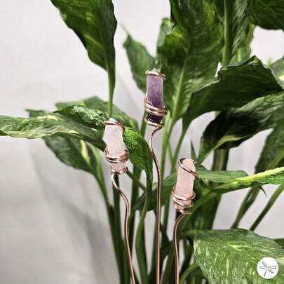 1pc Crystal Plant Stand - Elegant Floral Decor, Dining Table Centerpiece, Home Decoration - No Assembly Required, Copper Structure - Perfect Housewarming, Wedding, Birthday Gift - Indoor Outdoor Decoration