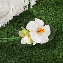 1个夏威夷花朵发夹 - 人造热带花朵发饰，女士适用 - 彩色 - 查看 2