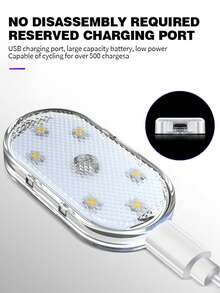 Car LED Touch Light, Atmosphere Light, Foot Light, Reading Light, Night Light - A - View 9