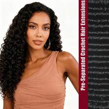 Tóc nối thủ công siêu nhỏ, chất liệu lụa protein cao cấp, kiểu sóng sâu, dài 24 inch, đã được tách sẵn các sợi tóc, làm từ lụa protein. - màu đen - Xem 6