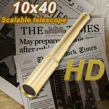 10x40 单筒望远镜 - 坚固耐用的金属结构，手动调焦旋钮，小巧轻便的设计，适用于天文观测、观鸟、狩猎和监视 - 是送给成人和青少年的理想户外望远镜礼物，成人双筒望远镜，狩猎装备，便携式光学器材，坚固耐用的光学器材 - 彩色 - 查看 2