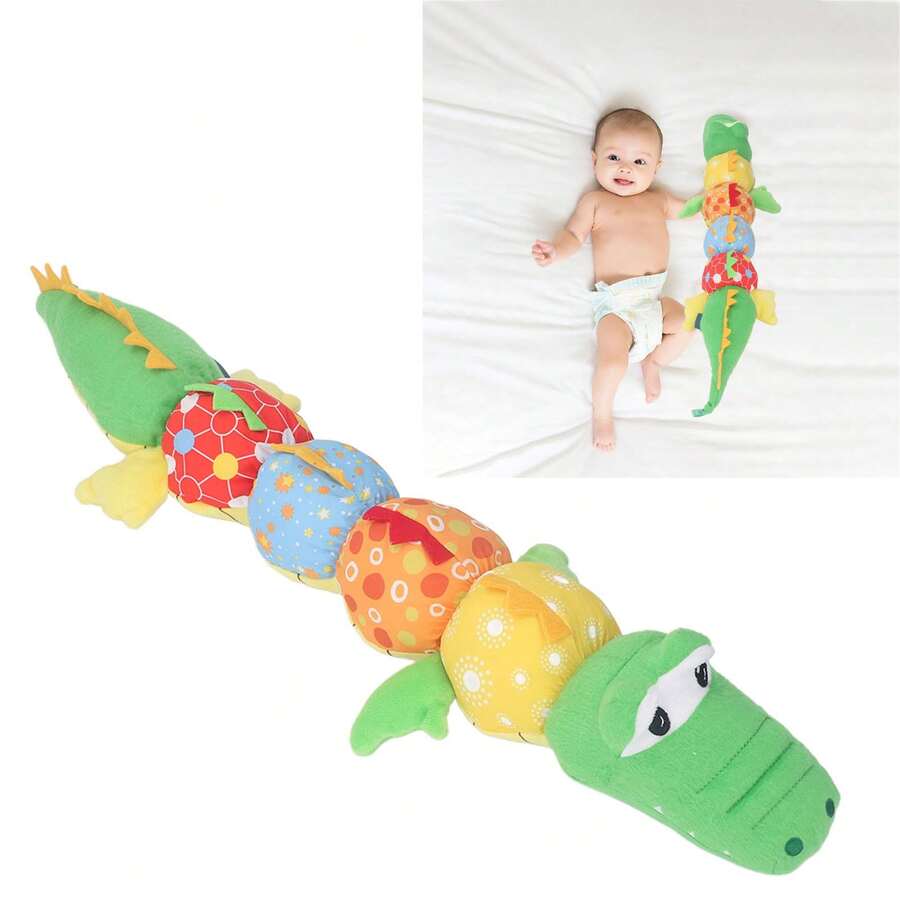 Juguete musical de peluche para bebé, juguete interactivo suave para dormir con sonajero y luces para niños y niñas recién nacidos, cocodrilo - Multicolor - Ver 1