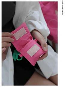 New Mini Small Bag Female Cute Headphone Bag Cloth Handheld Lipstick Bag Data Cable Storage Bag - Pink - View 5