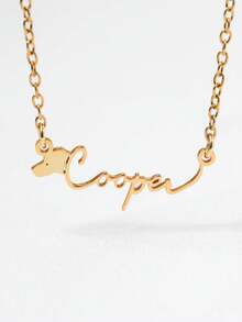 定制樱花项链 樱花图案个性化文字项链 男女通用 日文汉字项链 不锈钢饰品 - 彩色 - 查看 14