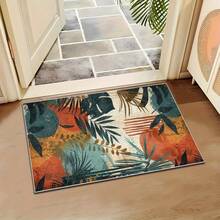 现代风格、复古美式风格、热带植物印花地毯、波西米亚风格。客厅地毯。菱形天鹅绒长方形低绒地毯，压纹细节，装饰性地毯，适用于客厅、卧室及四季家居装饰。柔软、易于打理、可机洗。 - 彩色 - 查看 17