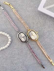 女士手链手表，粉色水晶石英表，适合日常佩戴、开学季、情人节礼物 - 均碼 - 查看 8