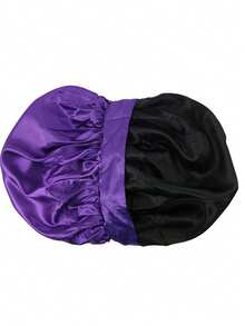 1pc Silk Sleep Cap, Satin Sleeping Hat, Suitable For Curly Hair, Soft & Comfortable, With Drawstring, Suitable For Long Hair,Summer,Beach - Brown - View 19