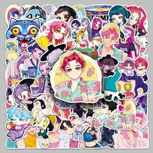1/50pcs K-POP Huntrx Theme Sticker Pack (1 Random Pack Per Order, Various Vibrant Character And Chibi Designs, Waterproof Vinyl Material, Multiple Stickers Per Pack) - Ideal For Diaries, Scrapbooks - Multicolor - View 6
