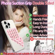 Silicone Suction Cup Phone Holder, Double-Sided Suction Cup, Multi-Functional Adhesive Back, Anti-Slip Hands-Free, Suitable For Shower Mirror, Car Selfie And Video Shooting, Compatible With IPhone, Android Phones, Birthday Gift, Phone Holder For Family And Friends, Phone Accessories