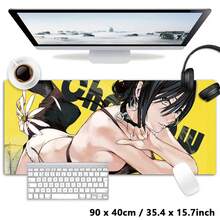 Japanese Anime Hot Girls Bomb Reze Denji Chainsaw Mouse Pad Computer Mat Deskpad Keyboard Mat XXL Large Mousepad - 1 - 查看 8