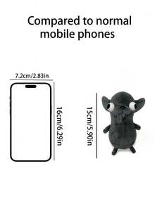 1pc Cute Ugly Chihuahua Plush Keychain, Plush Animal Keychain, Plush Puppy Keychain, Small Accessory, Bag Charm, Wristlet Keychain, Car Keychain, Keychain Lanyard, Keychain, Keychain Accessories, Keyring, Couples Keychain, Gift For Her, Gift For Boyfriend, Christmas Gift, Christmas Stocking Stuffer, Birthday Gift, Gift For Friends, Holiday Gift, Event Souvenir, Party Favor - Multicolor - View 8