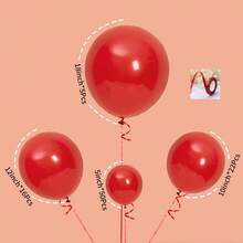 Bộ trang trí vòm bóng bay màu đỏ cổ điển 94 quả, gồm các bóng bay cao su mờ màu đỏ kích thước 18/12/10/5 inch, thích hợp cho tiệc sinh nhật, tiệc mừng em bé, tiệc cưới. - Đỏ - Xem 7