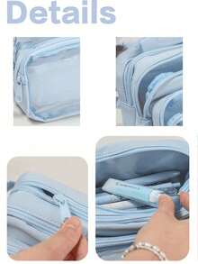 Customized Storage Bag - Transparent Student PVC Pencil Case, Personalized Cosmetic Storage Bag, Personalized PVC Pencil Case, Personalized Back To School Supplies, Personalized Portable Storage Bag, Customizable - Large Capacity Storage Bag For Stationery And Girls' Cosmetics - Classroom Customized Gift - Multicolor - View 6