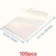 50 张 A4 尺寸 100% 透明不干胶纸、可打印标签、亮面乙烯基贴纸，适用于喷墨打印机 - 透明 - 查看 9