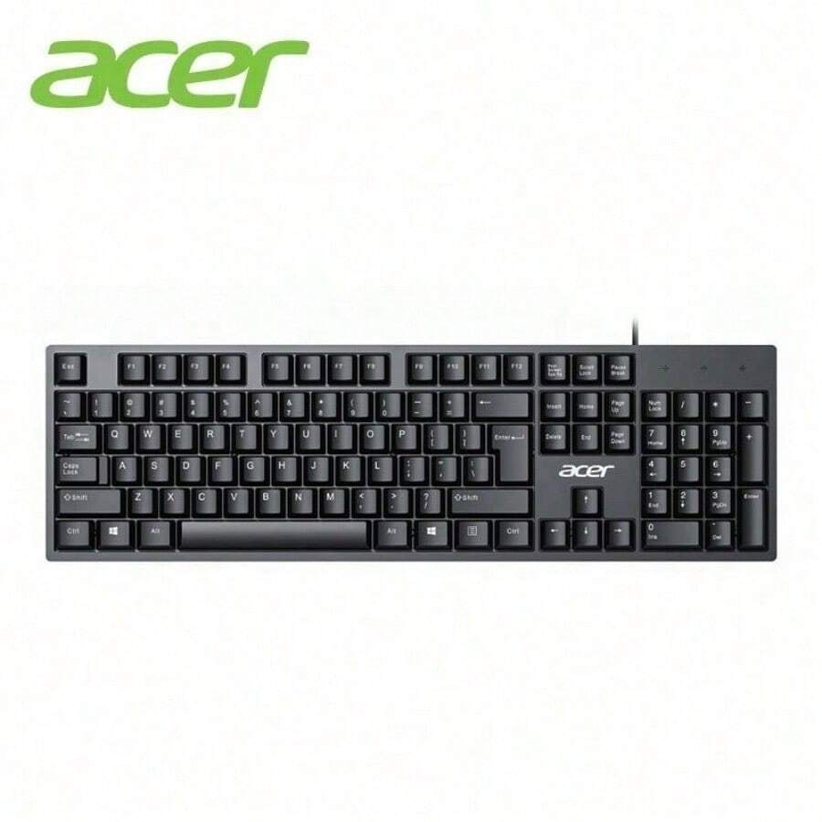 Acer (ACER) Wired Keyboard, Office Keyboard, Laptop Keyboard, Computer Keyboard, Splash-Proof, Classic Tactile Feel, K-212B - Black - View 1