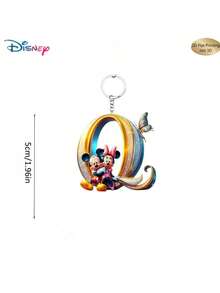 2D Flat, 2D Flat Printing, 1 Acrylic Keychain, 26 English Letters, Mickey And Minnie Pattern Design, Cute Bag Keychain, Couple Keychain, Car Keychain, Mickey And Minnie Fan Birthday Gift, Smooth Surface, Keychain, Decorative Keychain, Cartoon Keychain, Valentine's Day Gift, Fan Gift, 2D Flat Gift (If The Product Is Not Opaque, Please Tear Off The Protective Film On The Back Of The Print). - Multicolor - View 18