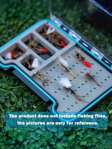 GOTURE 1pc Multifunction Fly Fishing Box With 4 Cells Waterproof Flies Container For Freshwater Saltwater-Foam Insert - Multicolor - View 2