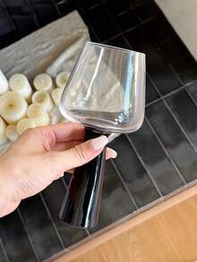 1 件复古黑色金属高脚杯、黑色柱状酒杯、威士忌醒酒器酒杯、浓缩咖啡杯、透明玻璃冰淇淋杯 - 彩色 - 查看 8