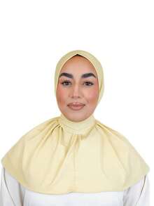 1件装时尚休闲优雅速戴头巾帽，经典简约时尚休闲优雅，采用丝滑柔软透气的粘胶混纺面料，长帽檐，两用速戴围巾运动帽，适合日常生活、节日、聚会、宗教仪式等场合。 - 多色 - 查看 5