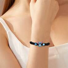 Nuevo Brazalete tejido popular con diseño azul de Stitch, pulsera trenzada hecha a mano de dibujos animados y anime - Multicolor - Ver 9
