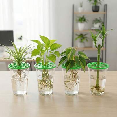 4pcs Vintage Grid Seedling Trays - Reusable Plant Propagation Tray For Seed Germination, Seedling Growth And Outdoor Potting. Lightweight Gardening Tray With Germination Dome To Promote Root Growth And Branch Guidance