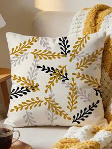 1个多功能枕套，抱枕套，花卉印花抱枕套，17.7*17.7英寸（45*45厘米），桃皮绒面料，单面数码印花，不含枕芯，适用于沙发、客厅、卧室、汽车、办公室、酒店、装饰，是馈赠亲友的完美礼物，四季皆宜。 - 彩色 - 查看 5