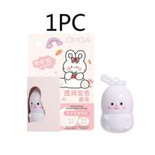 1pc Cute Rabbit Shaped Interchangeable Moisturizing Lip Balm, Lip Gloss, Hydrating, Anti-Chapping, Nourishing, Lip Care, Long-Lasting, Improves Lip Condition, Enhances Lip Color, Lip Moisturizer - Multicolor - View 8