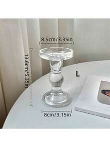 3pcs European Roman Column Glass Candle Holders Set, DIY Aromatherapy Candle Stands, Easy Photo Prop Cards, Suitable For Wedding, Valentine's Day, Birthday, Proposal And Other Occasions, Can Be Used As Decorations - Transparent - View 10