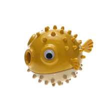 Cute Red Puffer Fish Cat Toy, Spike Chew Resistant Cat Teaser Toy, Interactive Self-Playing Cat Toy