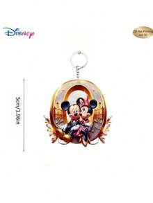 2D Flat, 2D Flat Printing, 1 Acrylic Keychain, 26 English Letters, Mickey And Minnie Pattern Design, Cute Bag Keychain, Couple Keychain, Car Keychain, Mickey And Minnie Fan Birthday Gift, Smooth Surface, Keychain, Decorative Keychain, Cartoon Keychain, Valentine's Day Gift, Fan Gift, 2D Flat Gift (If The Product Is Not Opaque, Please Tear Off The Protective Film On The Back Of The Print). - Multicolor - View 4