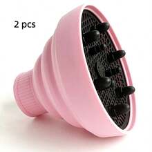 Retractable Silicone Diffuser For Curls - Flexible Nozzle For Professional Activation - Pink - View 6