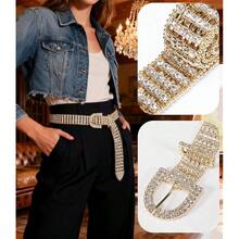 Barry.Wang Rhinestone Belts For Women Silver Gold Bling Belt Diamond Crystal Studded For Jeans Dress Bridesmaid Bridal Ladies - Thắt lưng RRoseDiamondCoolBelt + Quà tặng miễn phí - Xem 3