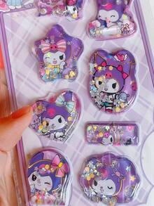 3D Cartoon Stickers - Purple Dog, Pink Melon, Yellow Pudding, Pink Kitty, Purple Bunny, Kuro Family, Shaking Water Stickers, Children's Shaking Stickers, DIY Redemption Gifts, Business Gifts, Advertising Gifts, Promotional Gifts, Welfare Gifts, Holiday Gifts - Multicolor - View 1