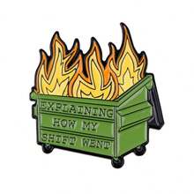 可爱珐琅胸针翻领别针徽章背包女士胸针服装礼物珠宝时尚配饰 - 黑色 - 查看 15