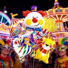 Bộ 6 bóng bay hình thú Qi Jing Mao Yi, bóng bay trang trí tiệc theo chủ đề lễ hội, bóng bay hình chú hề, bỏng ngô, ngựa con và sư tử, bóng bay hình động vật, bó bóng bay xiếc, bóng bay trang trí tiệc sinh nhật chủ đề xiếc, bóng bay trang trí lễ hội, bóng bay xiếc, bóng bay trang trí tiệc sinh nhật. - mặc định - Xem 5