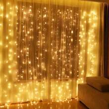 Outdoor Party LED String Lights, 8 Modes, Birthday Decor, Floral Wreath, Wedding, USB Curtain Lights, Home Decor - USB Curtain Light - View 3
