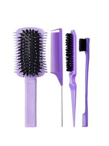 1/2/3/4/5/6/11/12 Pcs Hair Brush Set With Curly Hair Brush Defining, The Narrow Side Edge Efficiently Separates And Volumizes Curl Clumps, Wet And Dry Eight-Claw Comb, Edge Brush, Bristle Brush And Rat Tail Comb Are Suitable For Hairstyling, Smoothing Hair And Eliminating Frizz, Continuous Ultra-Fine Mist Spray Bottle, Plastic Refillable Spray Bottle - Multicolor - View 18