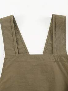 1 pieza Delantal cruzado sin mangas de color liso, diseño minimalista y nuevo, resistente al agua y a las manchas de aceite para uso doméstico en la cocina, cocinar, trabajo y catering - Multicolor - Ver 6